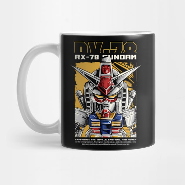 Gundam Rx78 Artwork by OrigamiOasis